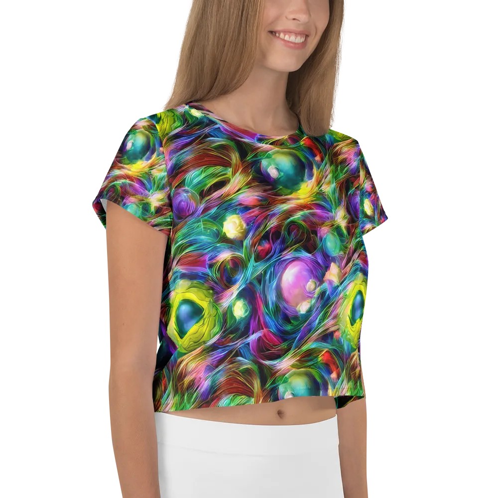Psychedelic Velvet on Crop Tee — Right