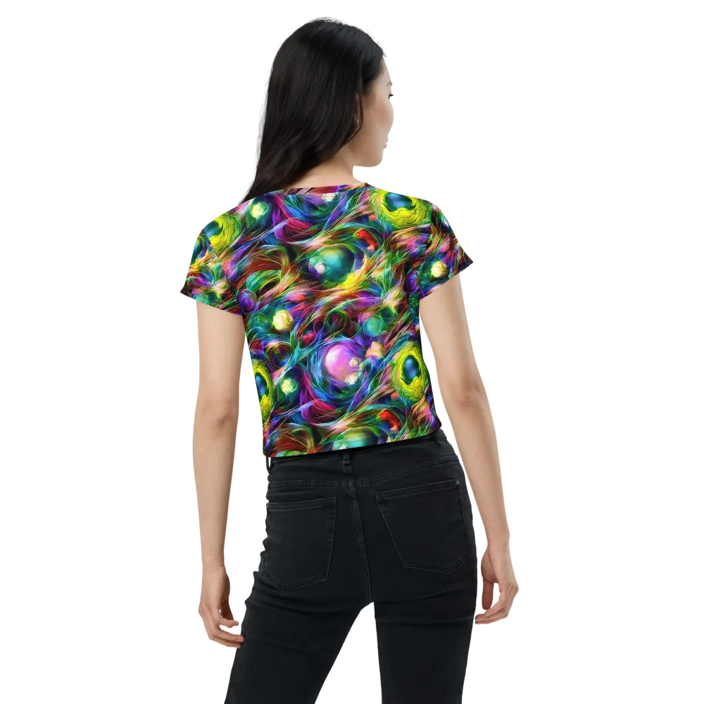 Psychedelic Velvet on Crop Tee — Back