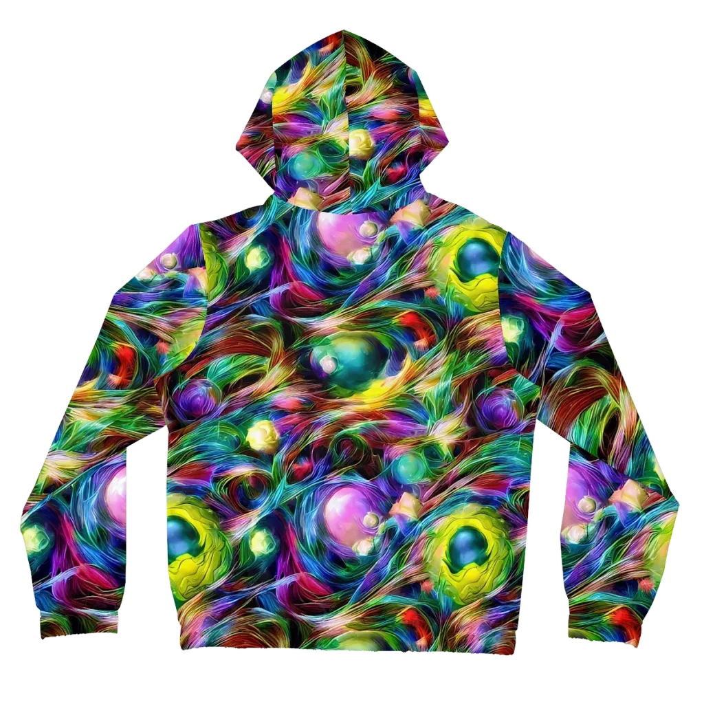 Psychedelic Velvet on Women's Full-Zip Hoodie — Back