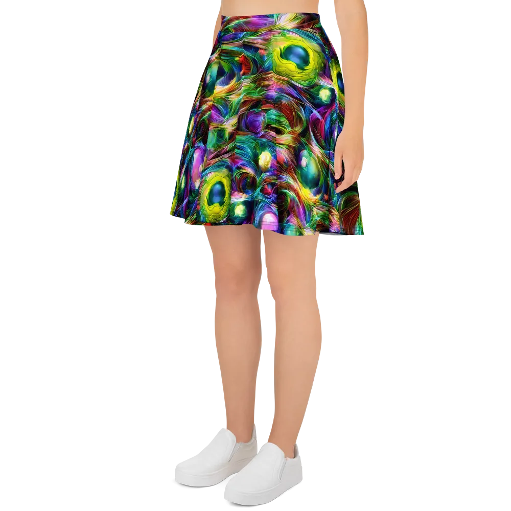Psychedelic Velvet on Skater Skirt — Left