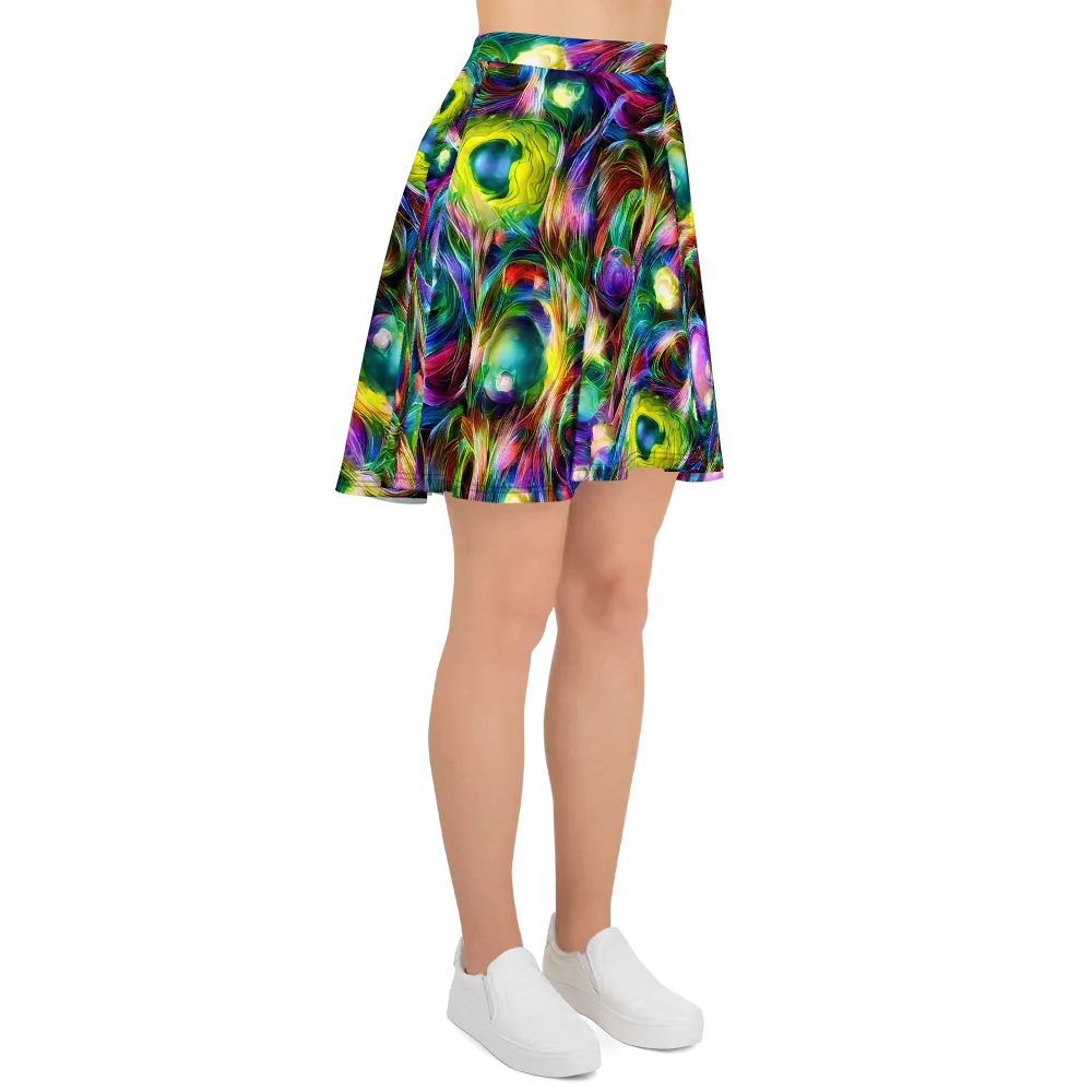 Psychedelic Velvet on Skater Skirt — Right