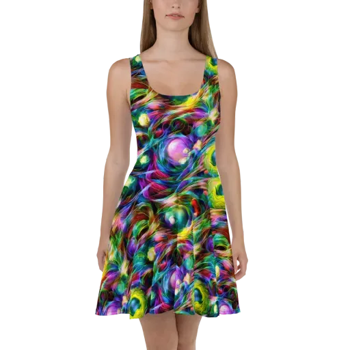 Psychedelic Velvet on a Skater Dress