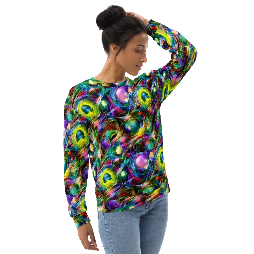 Psychedelic Velvet on Sweatshirt — Right Front