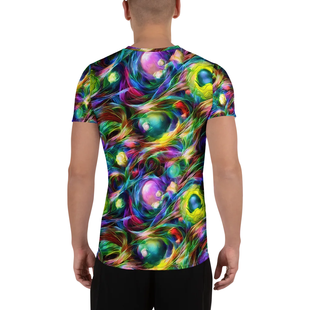 Psychedelic Velvet on Men's Athletic T-Shirt — Back