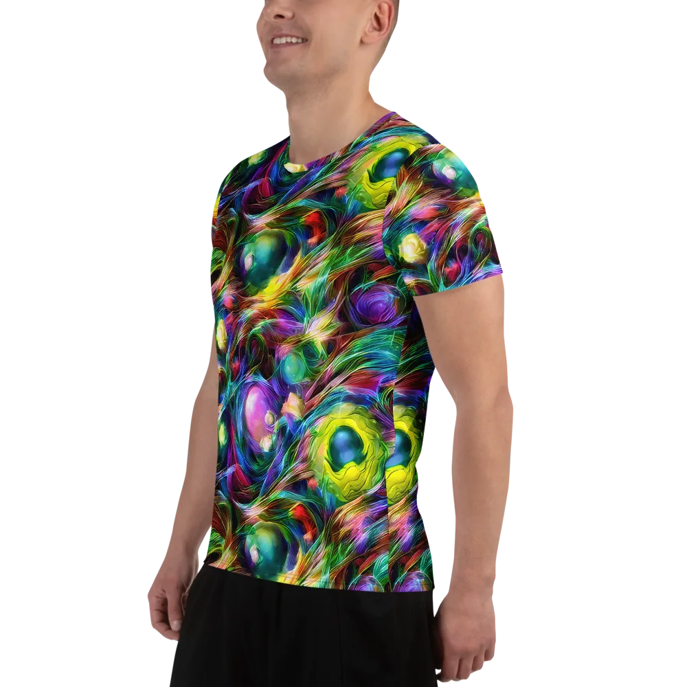 Psychedelic Velvet on Men's Athletic T-Shirt — Left