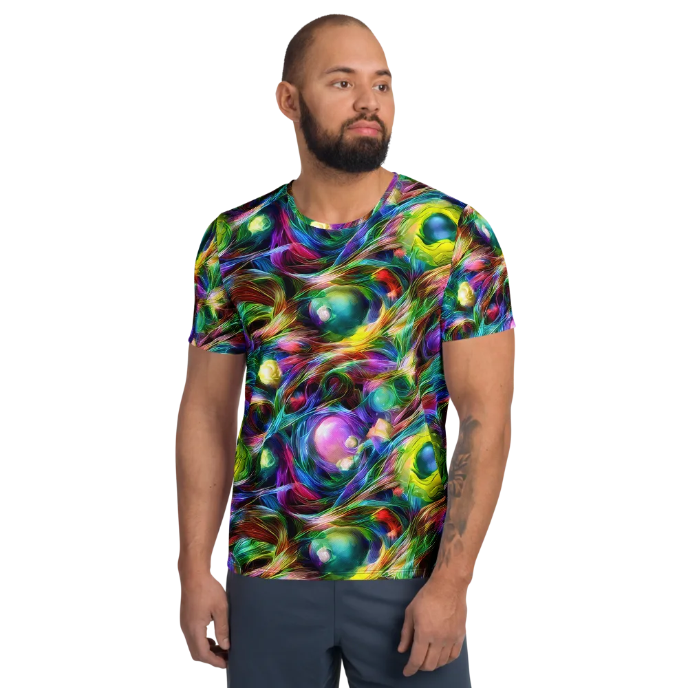 Psychedelic Velvet on Men's Athletic T-Shirt — Front