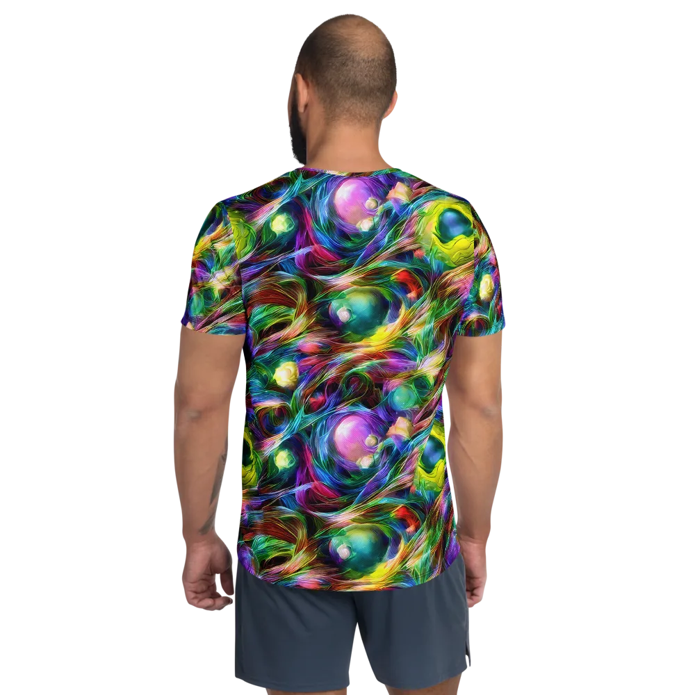 Psychedelic Velvet on Men's Athletic T-Shirt — Back