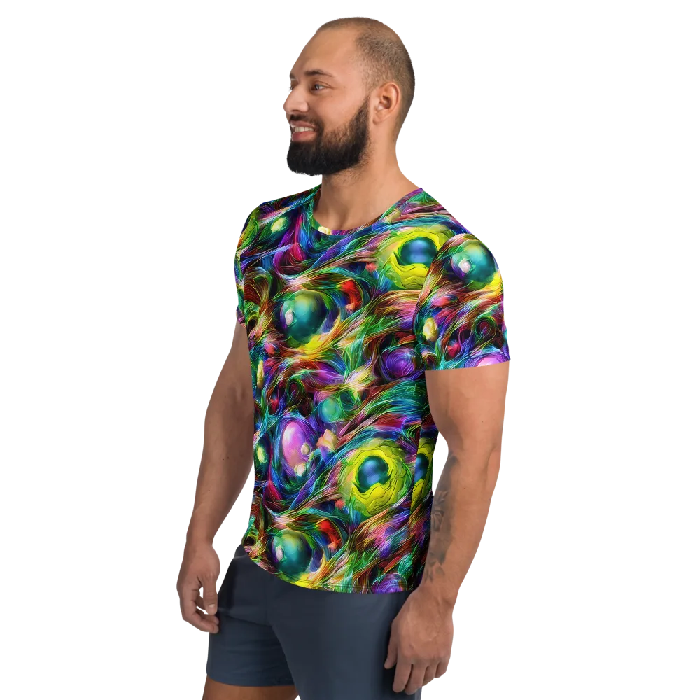 Psychedelic Velvet on Men's Athletic T-Shirt — Left