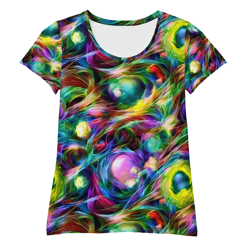 Psychedelic Velvet on Women's Athletic T-Shirt — Front