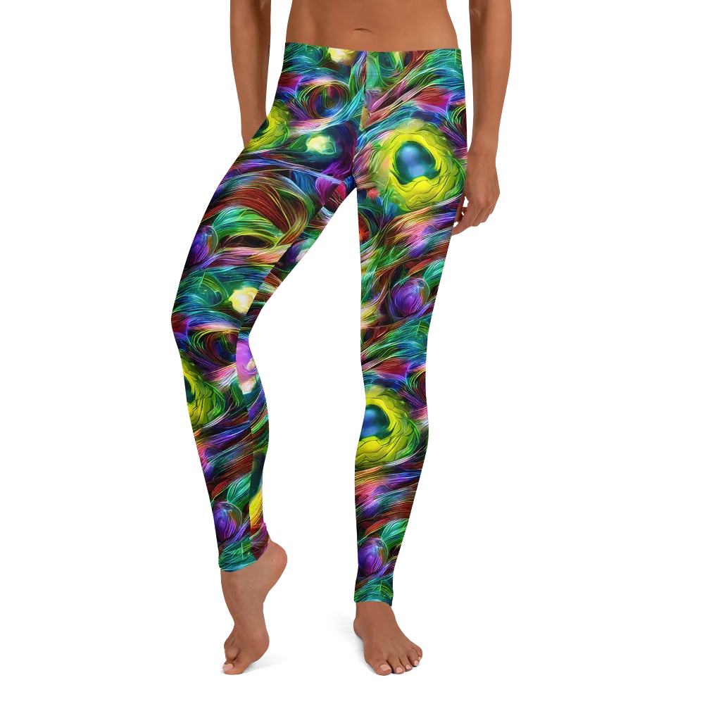 Psychedelic Velvet on Leggings — Front