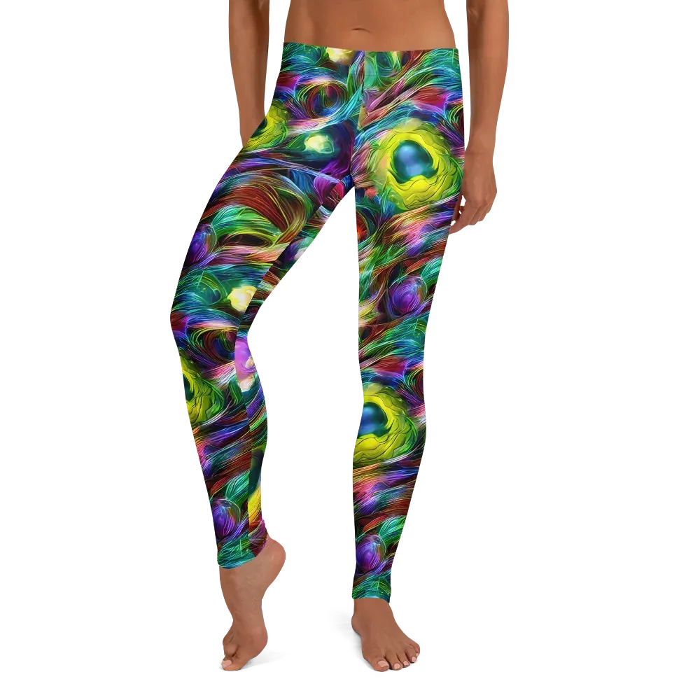Psychedelic Velvet on Leggings — Front
