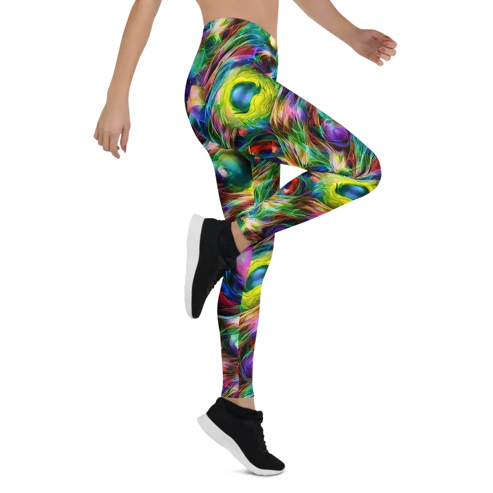Psychedelic Velvet on Leggings — Right