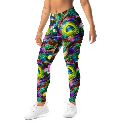 Psychedelic Velvet on a Leggings
