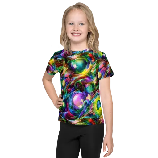 Psychedelic Velvet on a Kids Crew Neck T-Shirt