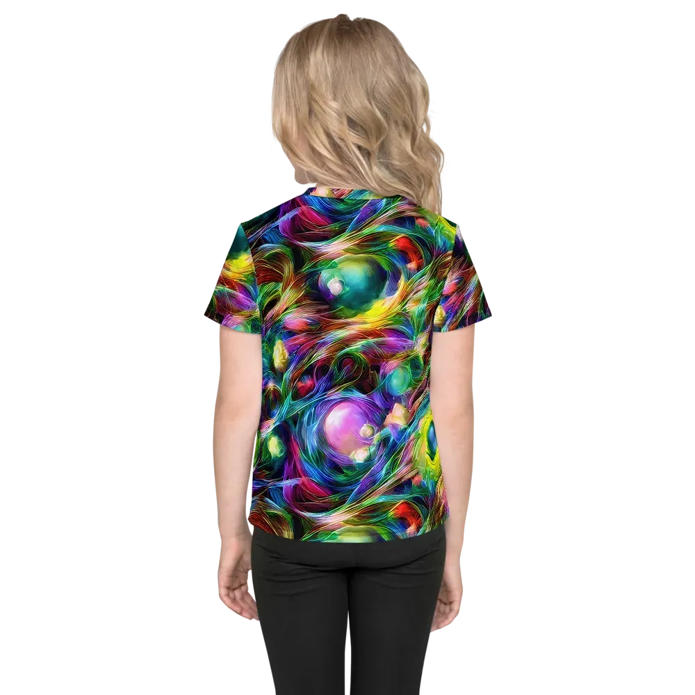 Psychedelic Velvet on Kids Crew Neck T-Shirt — Back