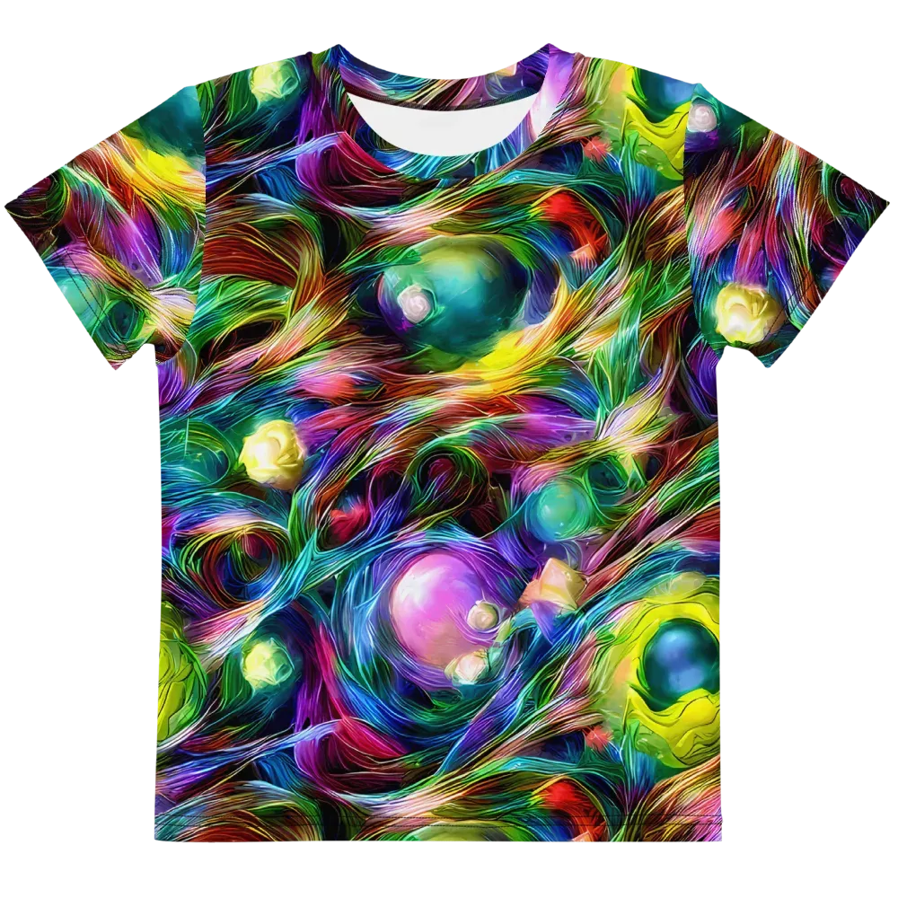 Psychedelic Velvet on Kids Crew Neck T-Shirt — Front
