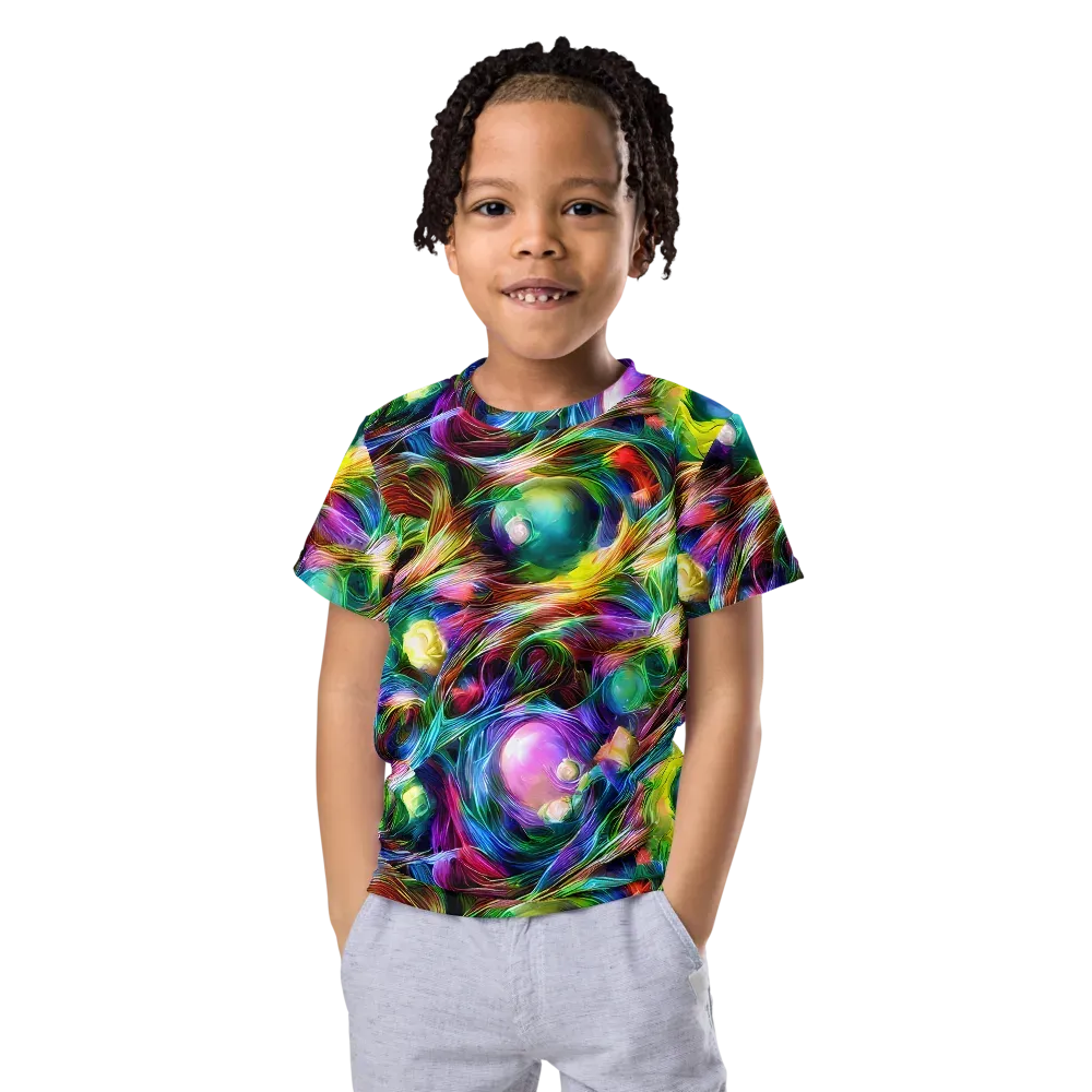 Psychedelic Velvet on Kids Crew Neck T-Shirt — Front