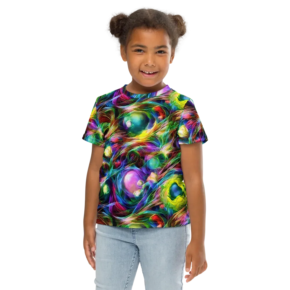 Psychedelic Velvet on Kids Crew Neck T-Shirt — Front