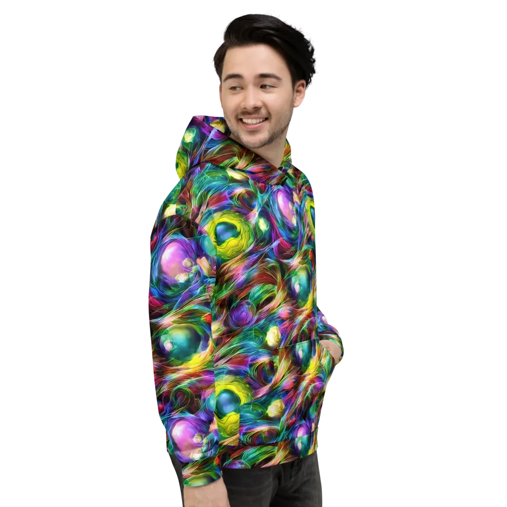 Psychedelic Velvet on Hoodie — Right