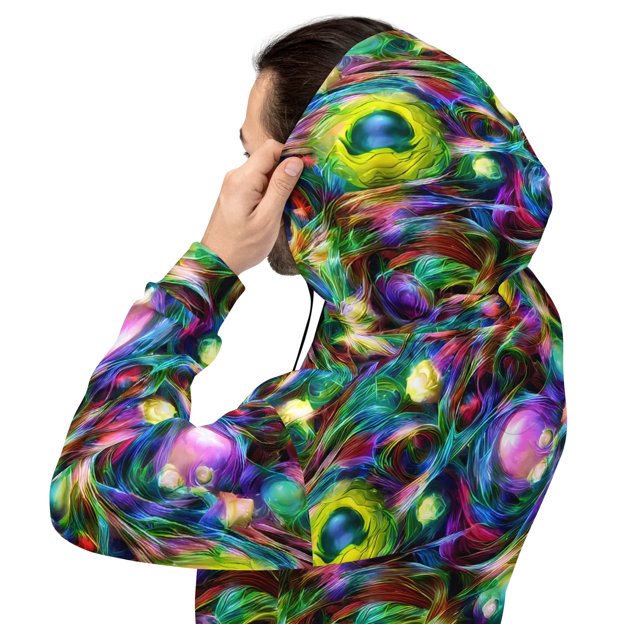 Psychedelic Velvet on Hoodie — Back