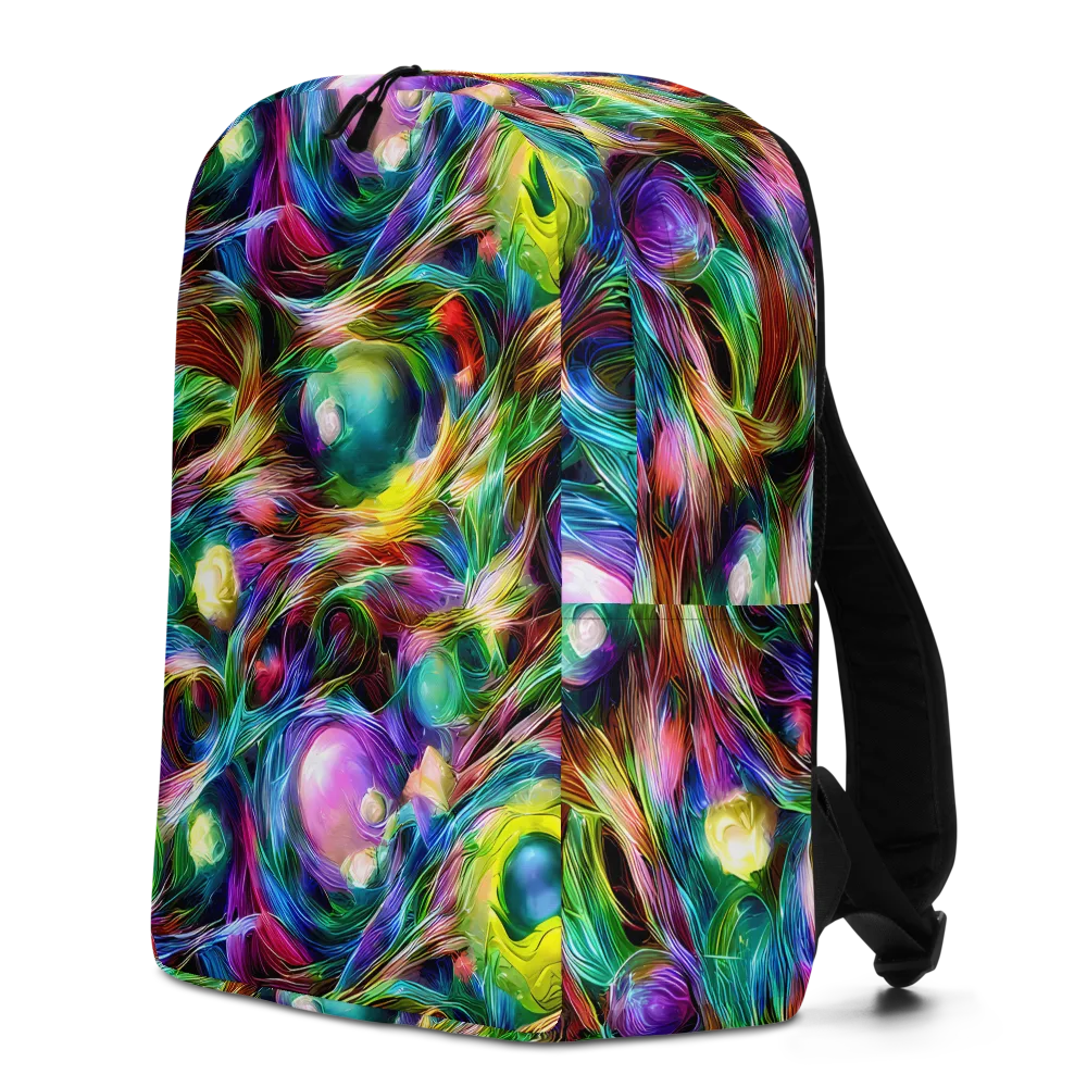 Psychedelic Velvet on Minimalist Backpack — Left