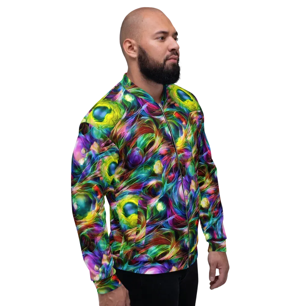 Psychedelic Velvet on Bomber Jacket — Right