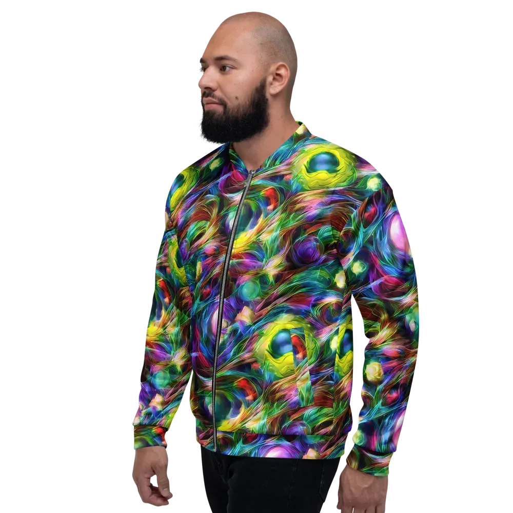 Psychedelic Velvet on Bomber Jacket — Left