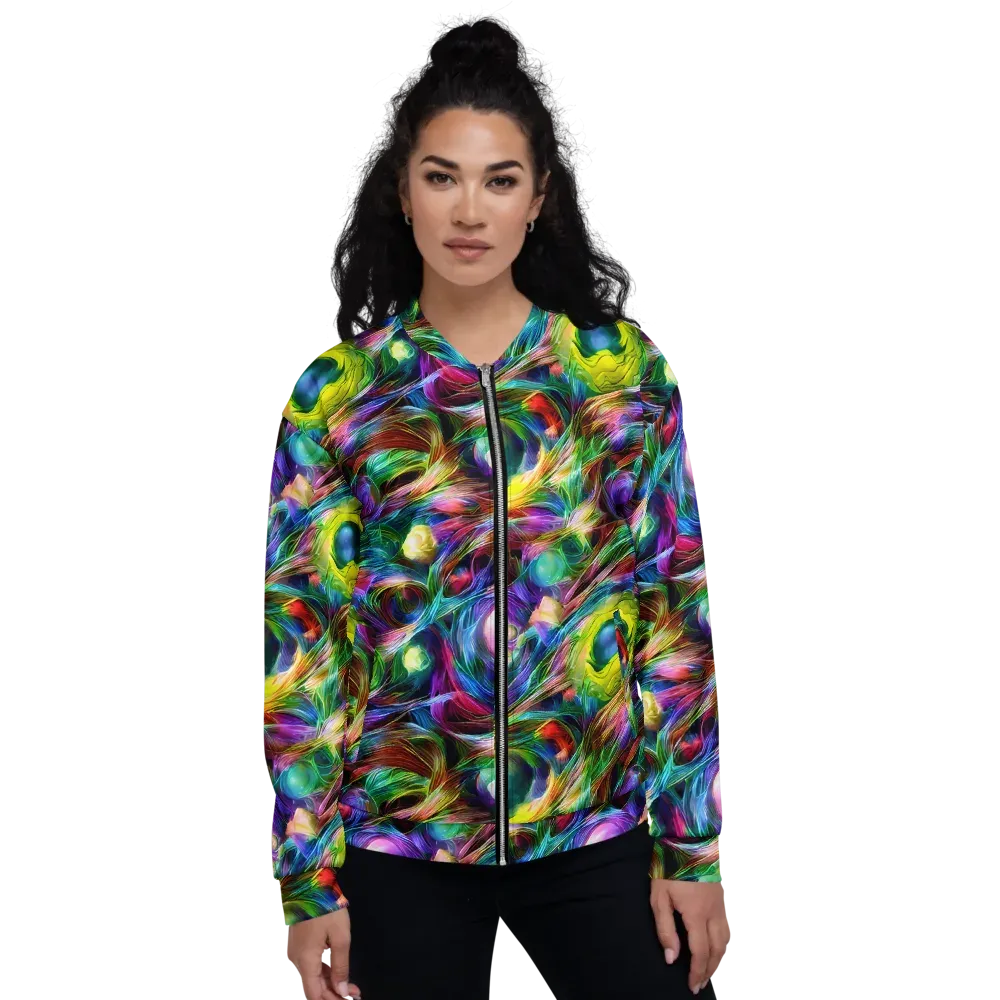 Psychedelic Velvet on Bomber Jacket — Front