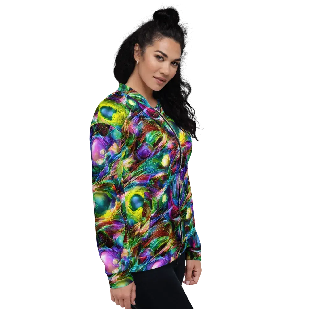 Psychedelic Velvet on Bomber Jacket — Right