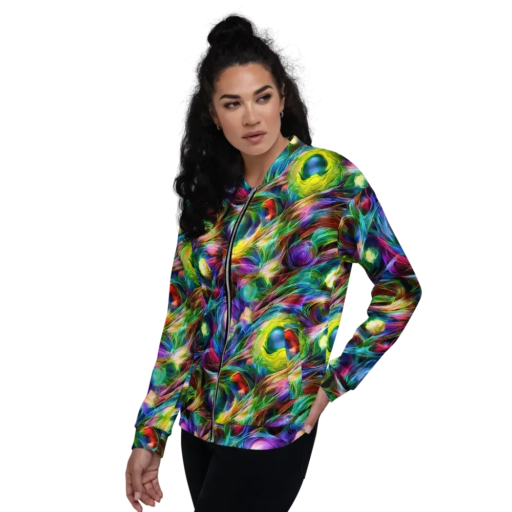 Psychedelic Velvet on Bomber Jacket — Left