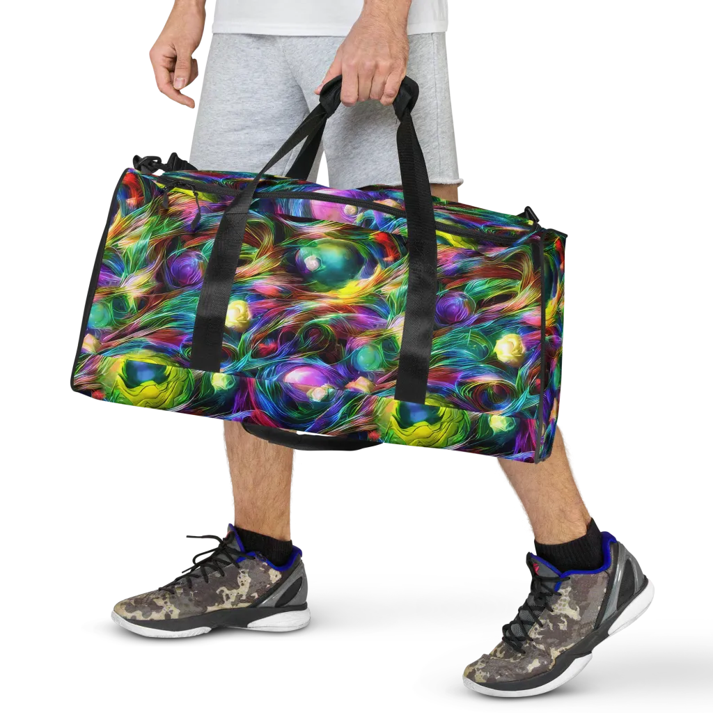 Psychedelic Velvet on Duffle Bag — Front
