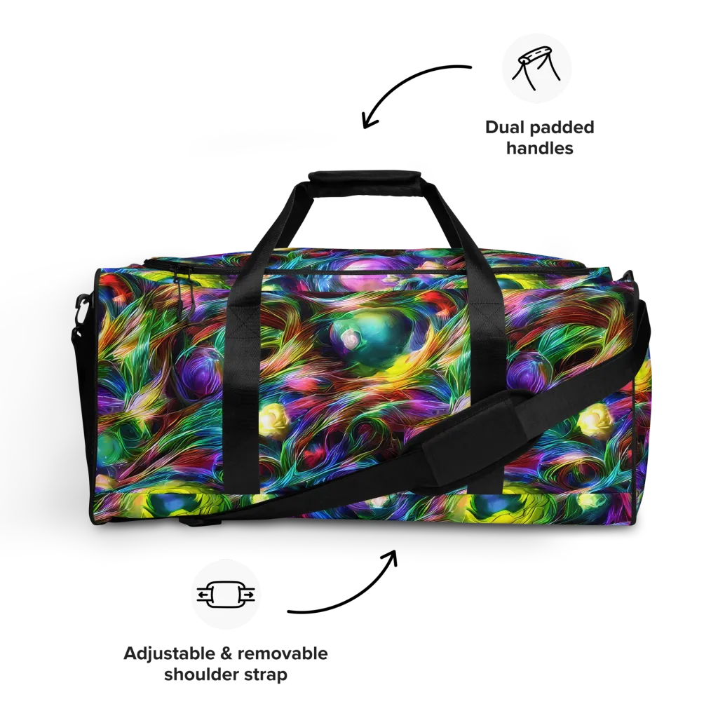 Psychedelic Velvet on Duffle Bag — Front