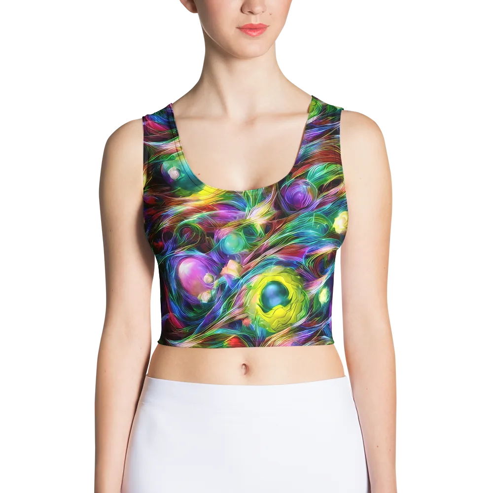 Psychedelic Velvet on Crop Top — Front