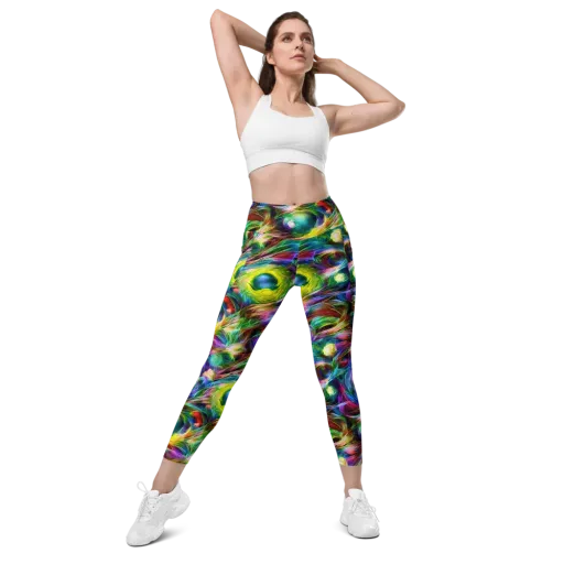 Psychedelic Velvet on a Leggings with Pockets