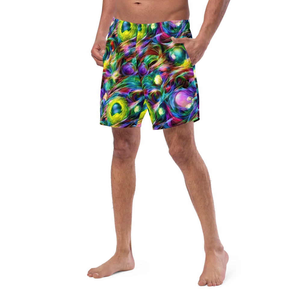 Psychedelic Velvet on Swim Trunks — Left Front