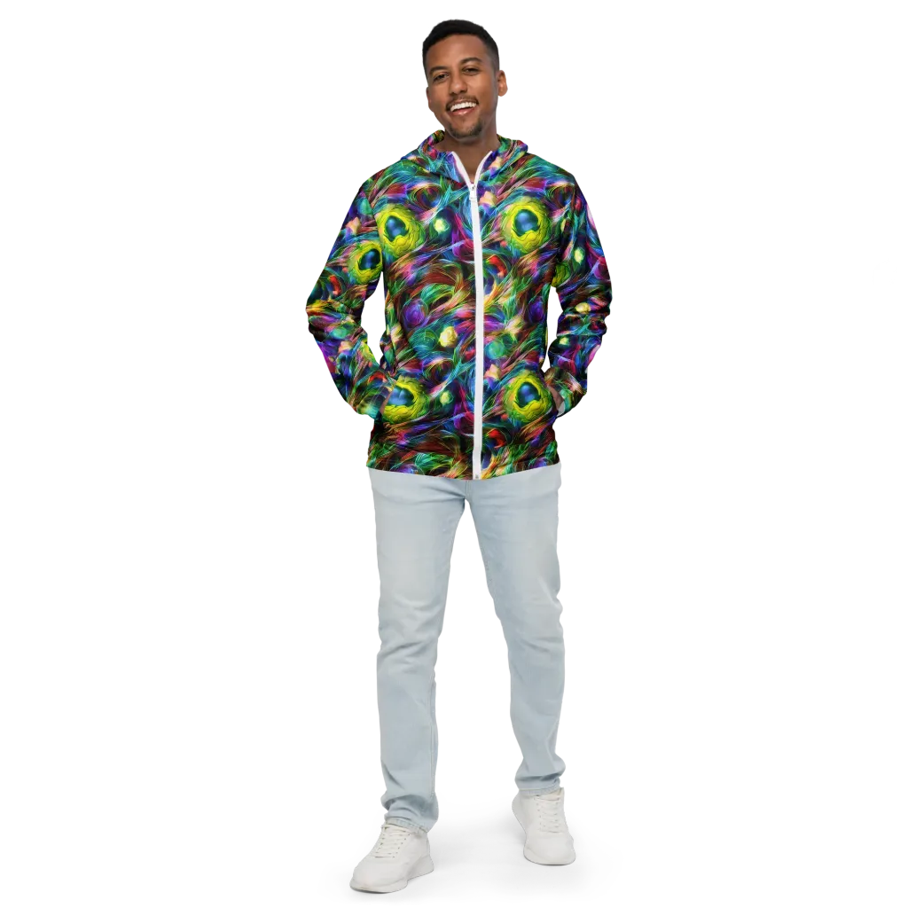 Psychedelic Velvet on Men's Windbreaker — Front
