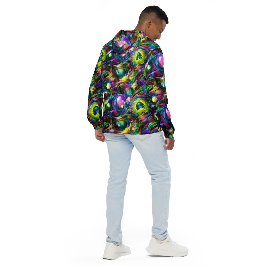Psychedelic Velvet on Men's Windbreaker — Back