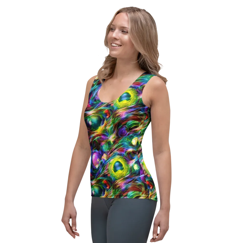 Psychedelic Velvet on Women's Tank Top — Left Front