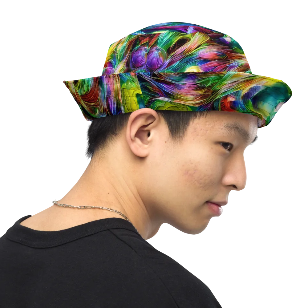 Psychedelic Velvet on Reversible Bucket Hat — Right Outside