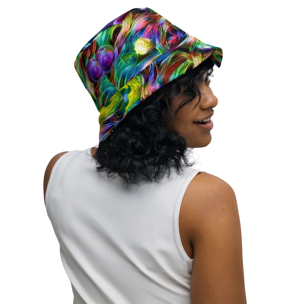 Psychedelic Velvet on Reversible Bucket Hat — Right Outside