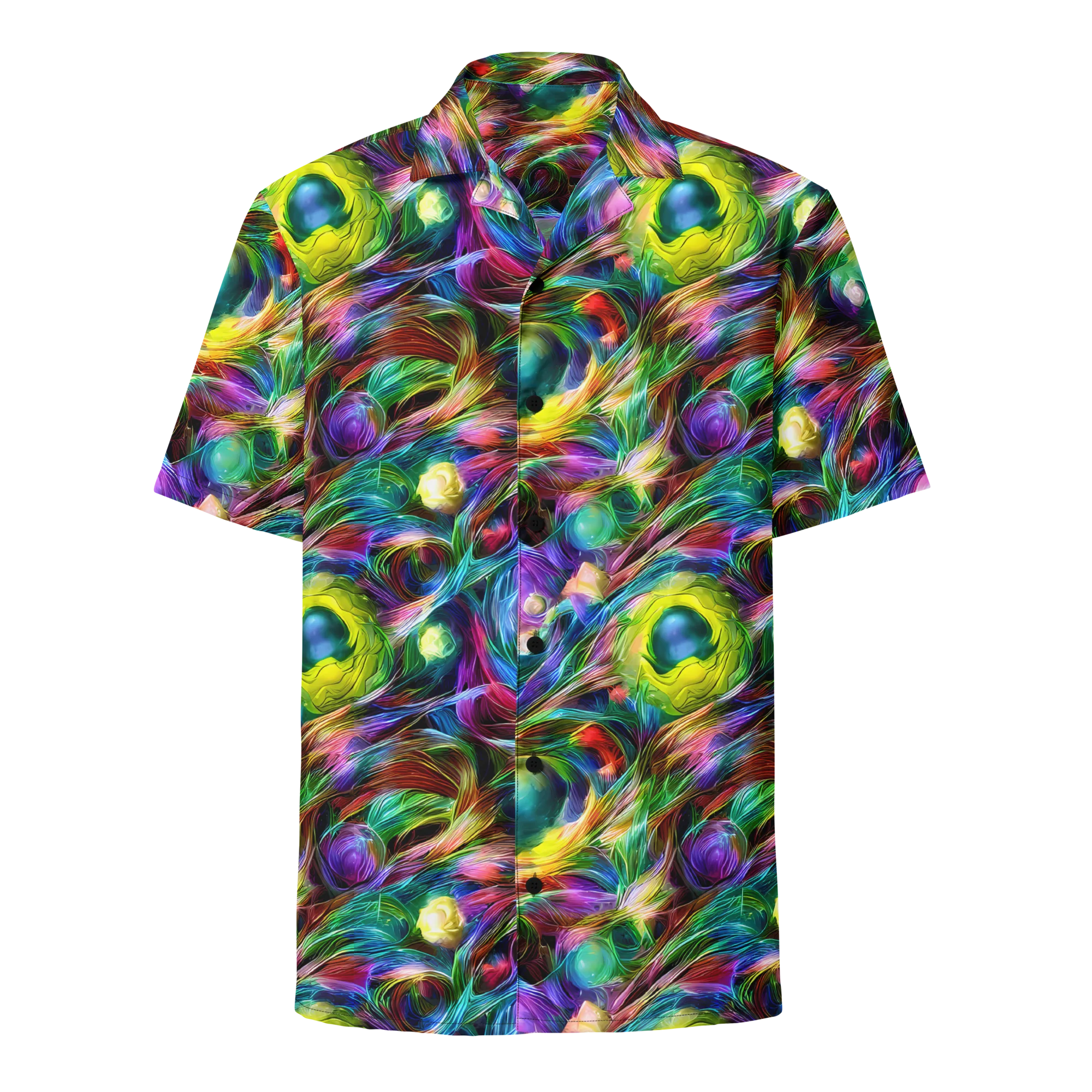 Psychedelic Velvet on Button Shirt — Front