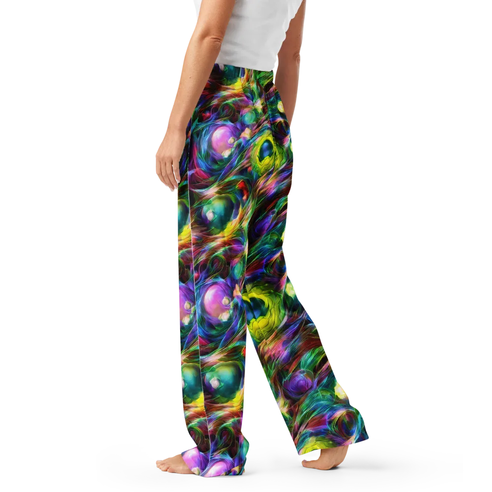 Psychedelic Velvet on Women's Pajama Pants — Left
