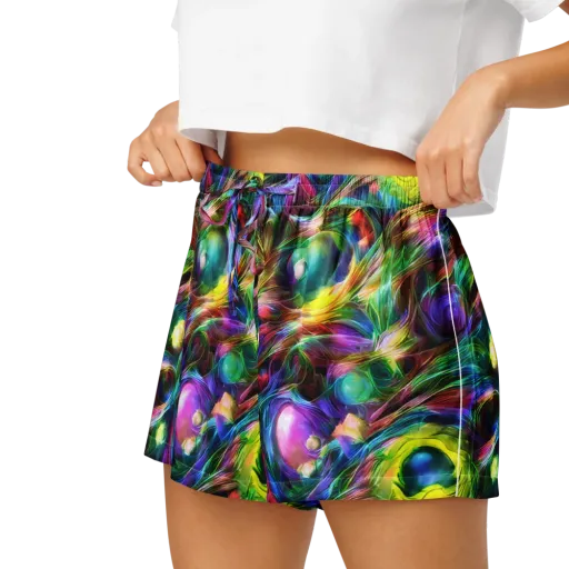 Psychedelic Velvet on a Women's Pajama Shorts
