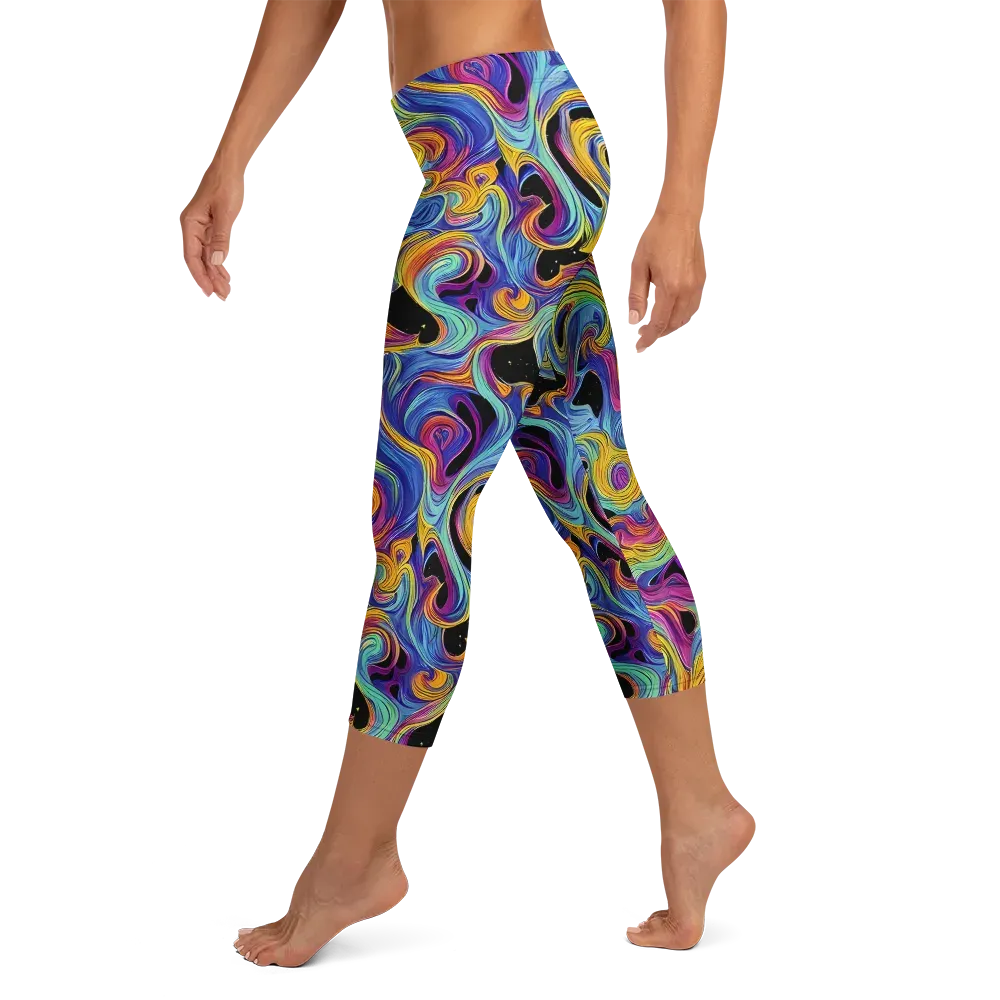 Aurora Ink on Capri Leggings — Left