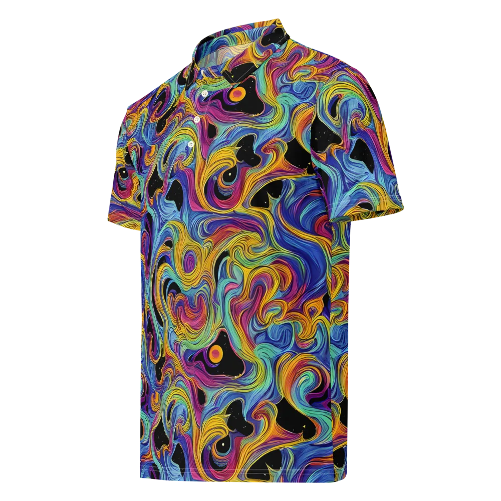 Aurora Ink on Men's Slim Fit Polo Shirt — Left Front