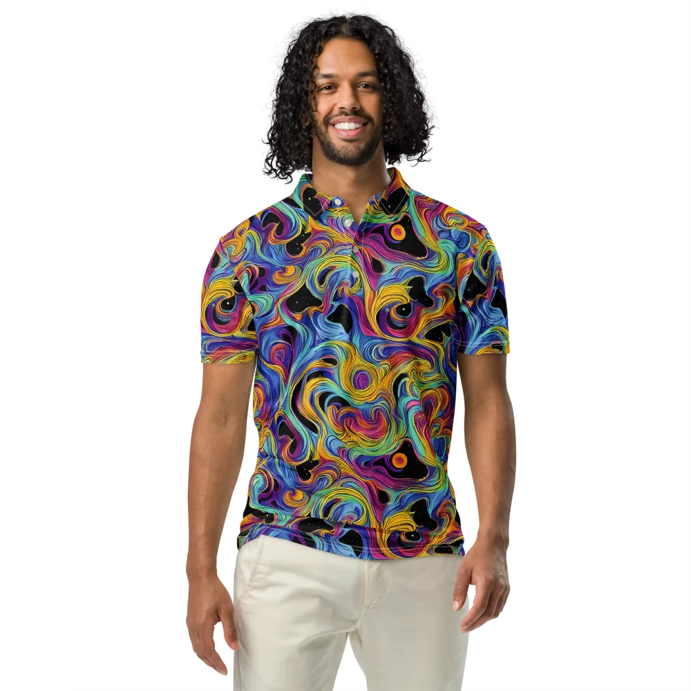 Aurora Ink on Men's Slim Fit Polo Shirt — Front