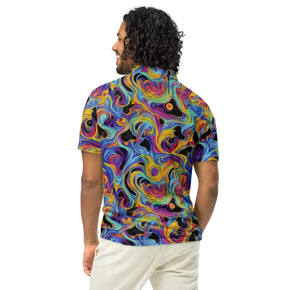 Aurora Ink on Men's Slim Fit Polo Shirt — Back