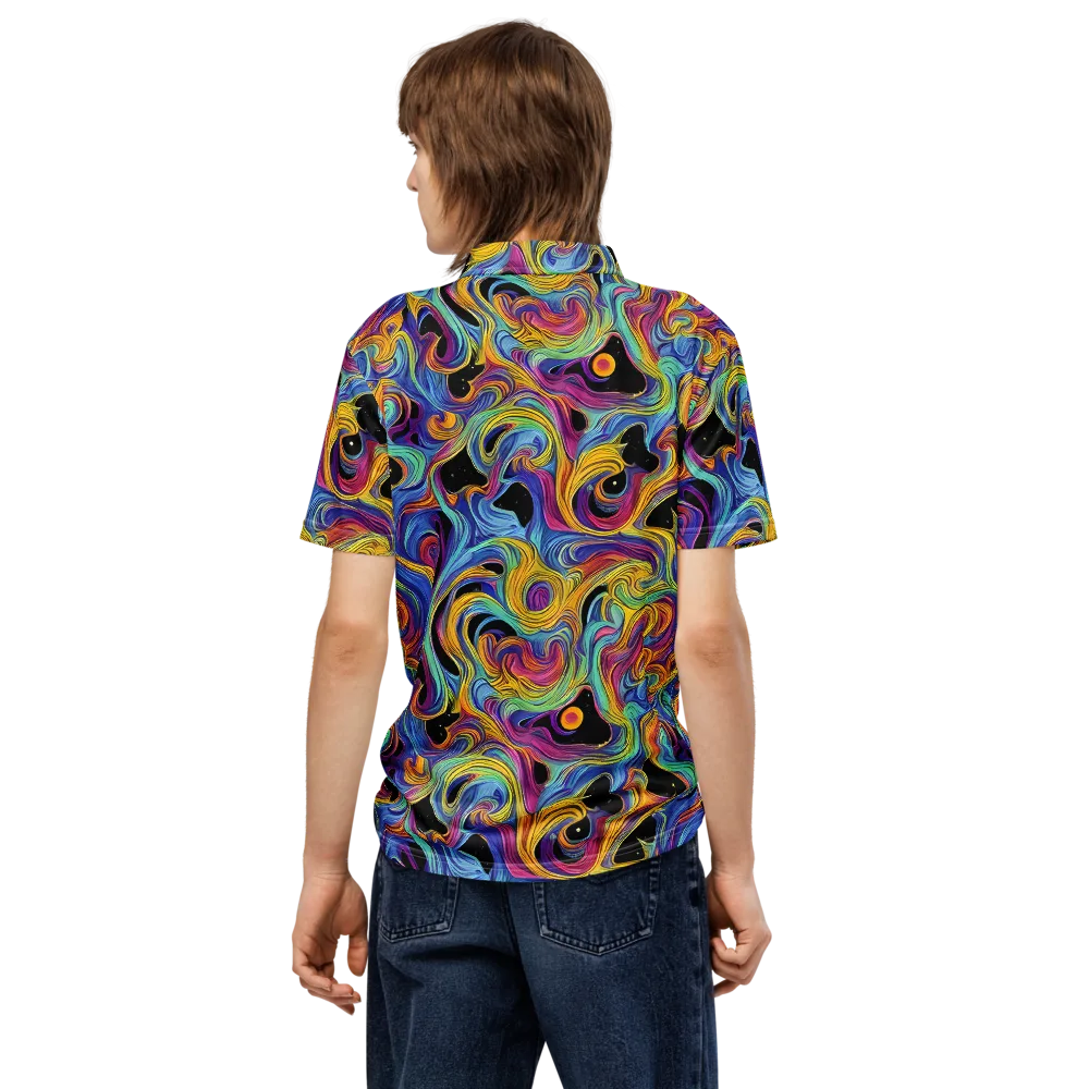 Aurora Ink on Men's Slim Fit Polo Shirt — Back