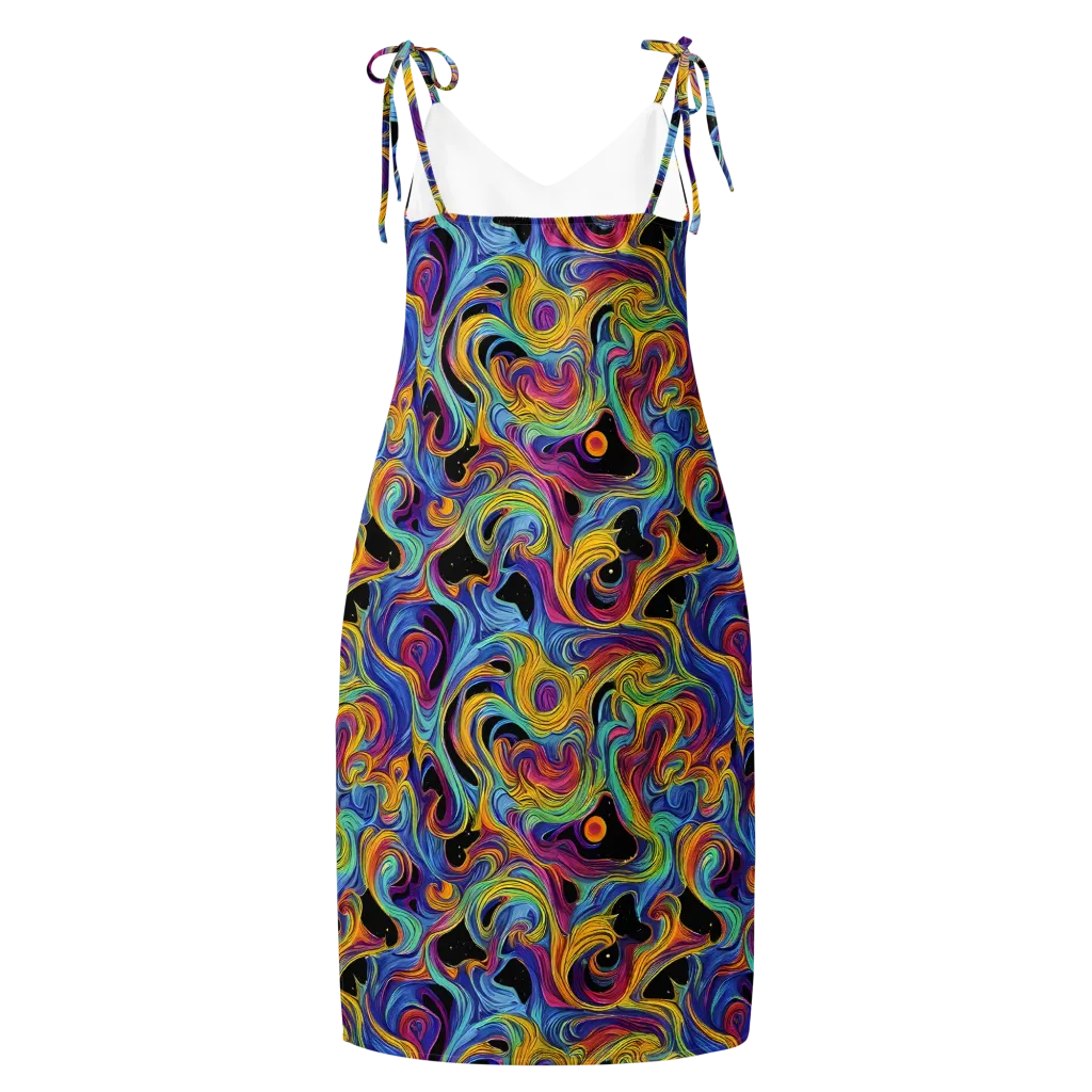 Aurora Ink on Slip Dress — Back