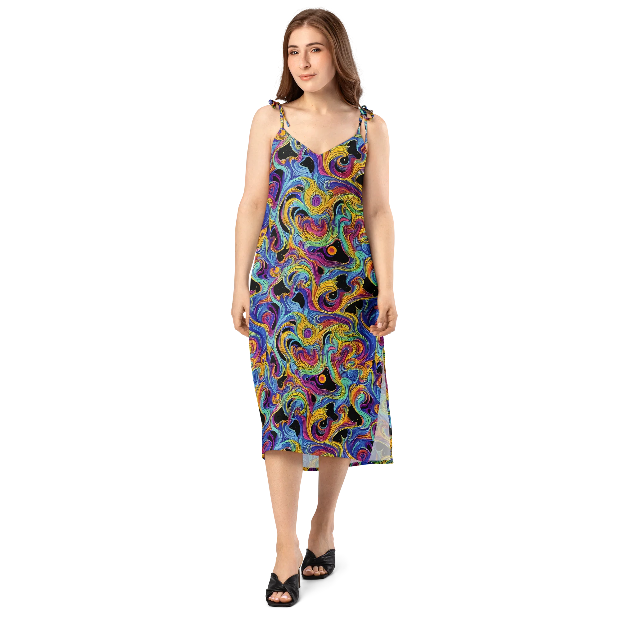 Aurora Ink on Slip Dress — Front